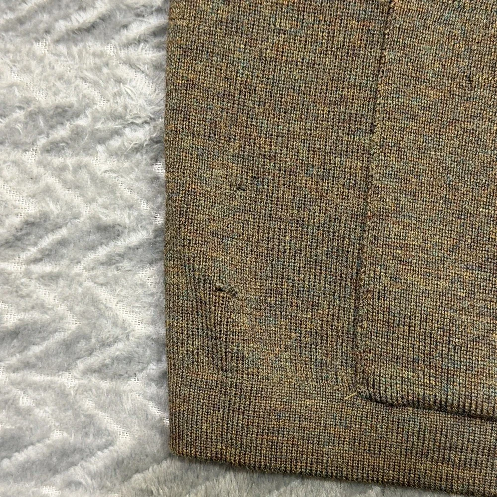 Vtg Banana Republic Merino Wool Cardigan Sweater Vest Men XL Grandpa Preppy USA